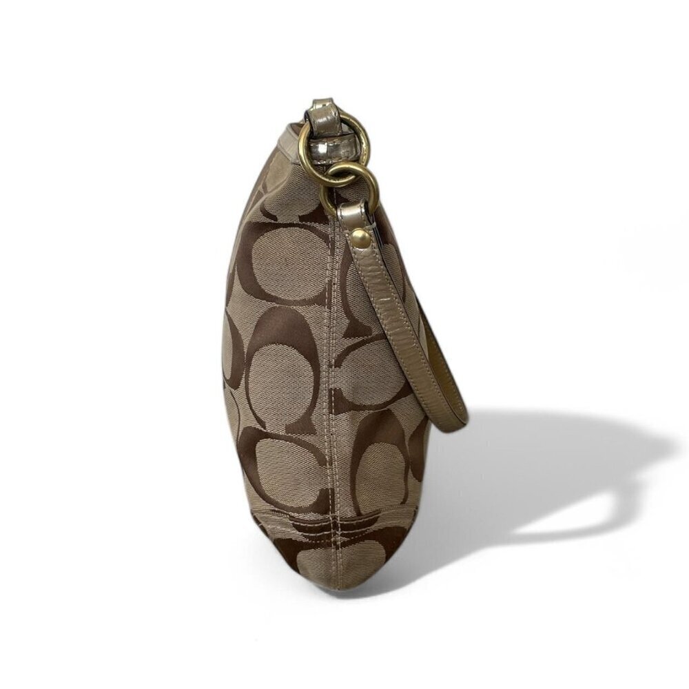 Vintage Coach Signature Metallic Gold Hobo Bag - Picture 4 of 6